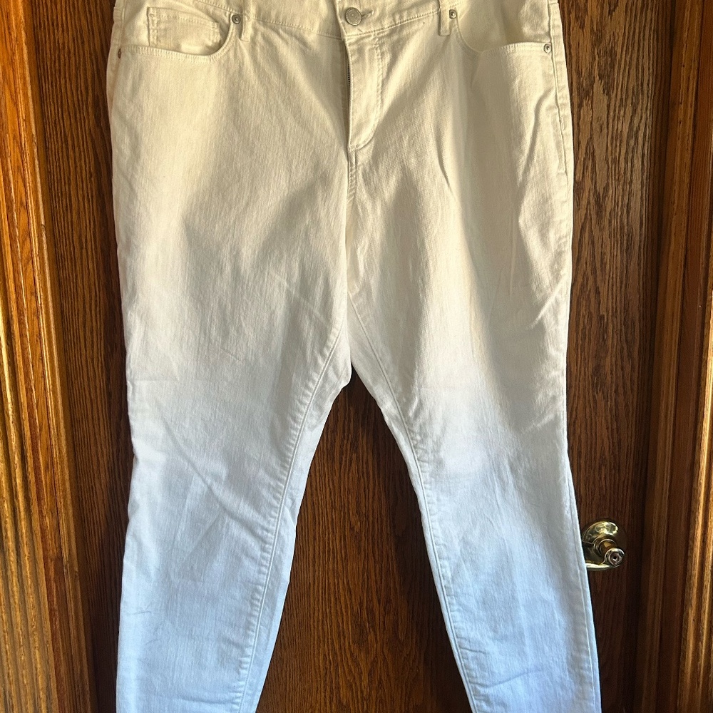Loft white skinny jeans
